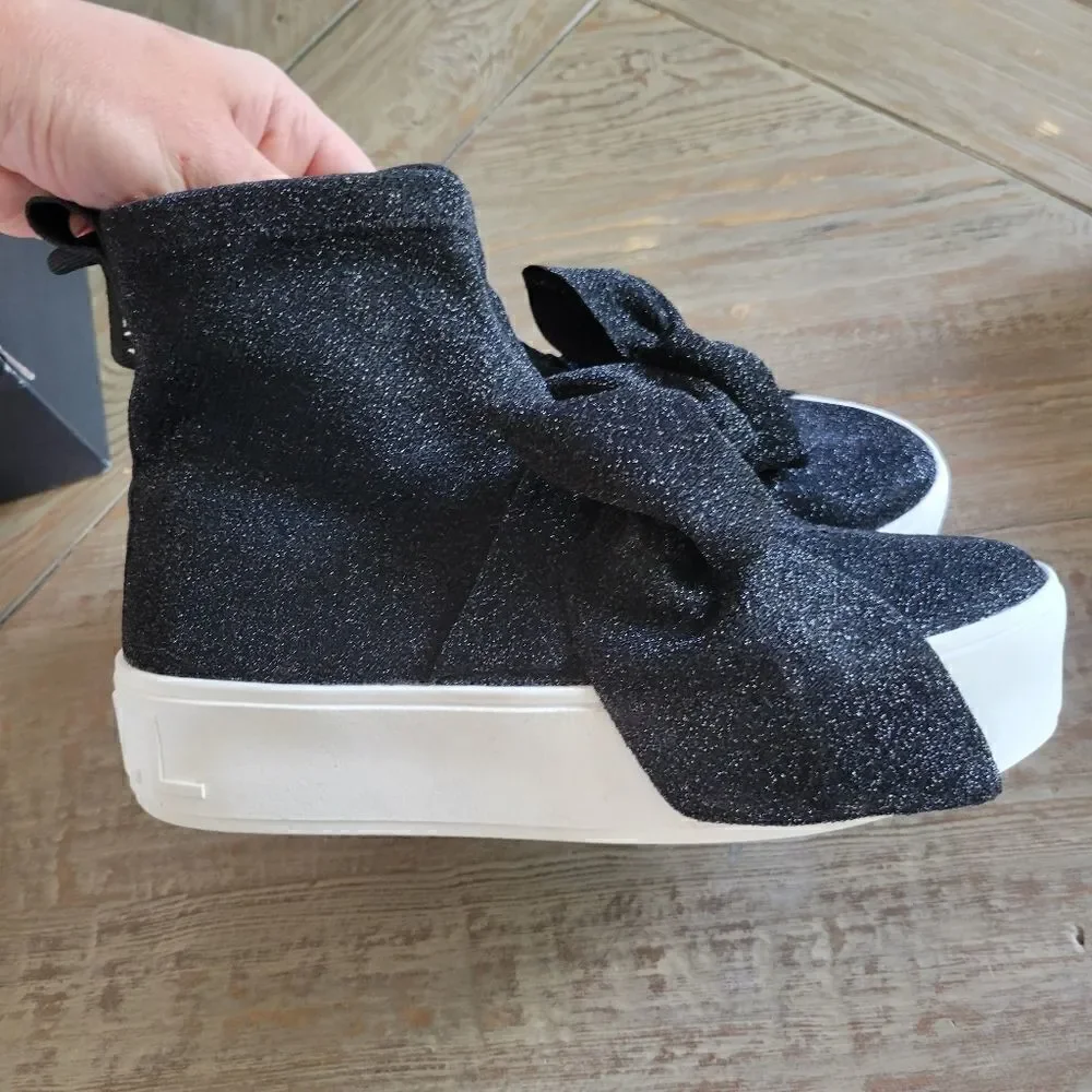 Apepazza Bow Glitter Booties Shoes 39 New
